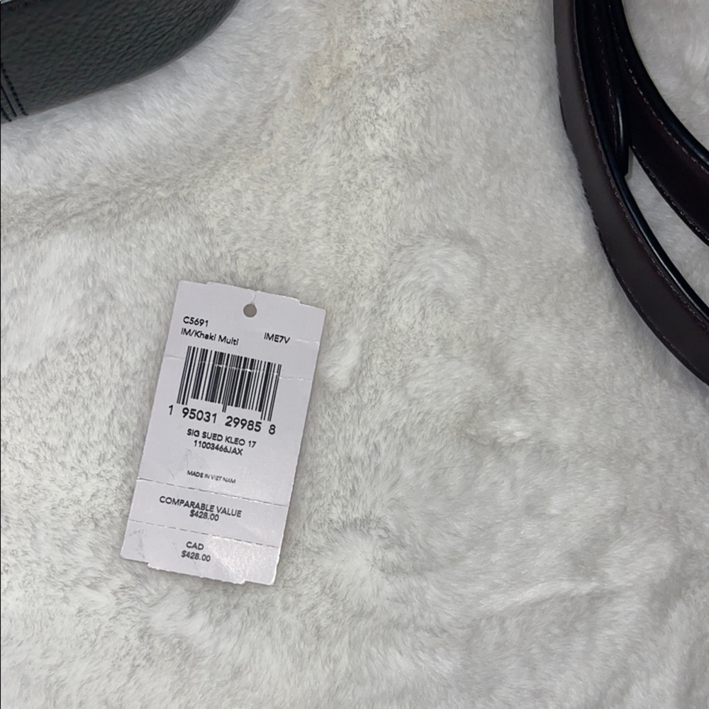 COACH Kleo 17- Rust suede w/ Brown signature print, convertible Bag - Picture 7 of 8